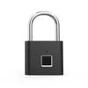 Fingeravtryck ID Keyless Dörrlås Smart hänglås Quick Unlock Zink Alloy Metal Self Utveckla Chip Lock USB Uppladdningsbar Multipurpose Security