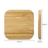 Bamboo Wireless Charger Wood Woode Pad Qi高速充電ドックUSBケーブル電話充電タブレット充電iPhone 8 x xs max 1785522