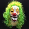 Halloween-Gruselparty-Maske, Latex-Clown-Gesichtsmaske, Clown-Wry-Gesicht, Gruselmasken, Halloween-Vollgesichts-Horror-Grusel-Maskerademasken