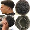 Hommes Perruque Hommes Postiches Afro Curl Full Lace Toupet Brun Noir # 1b Malaisien Vierge Système de Cheveux Humains Hommes Remplacement de Cheveux pour Hommes Noirs