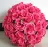 40cm Large Simulation Silk Flowers Artificial Rose Kissing Ball For Wedding Valentine's Day Party Decoration Supplies EEA489