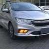 LED DRL Para Honda City 2017 2018 2019 Daytime Running luz do dia cover luz de nevoeiro Luz com volta Função Amarelo