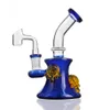 New Glass unique Bong Hookahs water bongs recycler oil rigs smoking glass water pipes tortoise dab rigs with 14mm joint