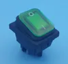 100PCs Vattentät IP67 DPST ON-OFF 4PIN GRÖN LAMP ROCKER SWITCH 16 (10) A 250VAC