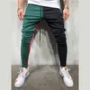 Pantalons pour hommes Mens Patchwork Contraste Couleur Hip Hop Joggers Homme Slim Sportswear Streetwear Crayon Sarouel Pantalon