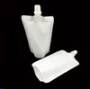 100ml white plastic liquid soap doypack spout stand up drink pouch bag SN777