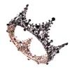 Siyah Akşam Partisi Tiara Açık Kristaller Avusturyalı Kral Kraliçe Kraliyet Düğün Gelin Taçları Kostüm Art Deco Prenses Tiaras Saç CLA6079025
