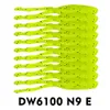 Nya 10st / set Long Tail Grubs 6g 90mm Två ben Tadpole Soft Lure Long Lag Fishing Lure Fish Baits