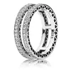 NIEUWE 100% 925 Sterling Zilveren pandora Ring mode Populaire Charms Trouwring Voor Vrouwen hartvormige Liefhebbers Ronde ringen DIY Sieraden