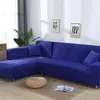 Color de color gris Couch Sofá Cover Cover Cover Covers para sala de estar Sectional Slip -Slippchair Muebles7869718