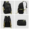 Women Backpack USB Charge Fashion Letters Print School Bag Teenager Girls Ribbons Female Brief Backpacks157K