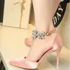 Vrouwen Luxe Hoge Kwaliteit Schoenen Fower Cyrstal Rhinestone Satijn Bruiloft Bruidsmeisjes Schoenen Vrouw Pumps Hoge Hakken Stiletto