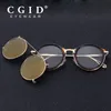 CGID 2018 Fashion Men Men Polarized Sunglasses круглый стимпанк съемный клип на оттенках дизайнер бренд Sun Glass Vintage Metal E76 Y193297