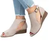 Hot Sale Fashion Women Shoes Summer Roman Style Plus Size 35-43 Casual Wedge Shoe Leather Buckle Comfort Shoes