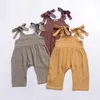 INS Neuankömmlinge Baby Mädchen Jungen Kleidung Strampler Sommer Ärmelloser Strampler 100% Baumwolle Mädchen Junge Kind Strampler 0-2T