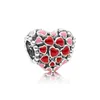 Romantiche perle di fascino rosse adatte per Pandora 925 sterling silver designer di lusso braccialetto fai da te con perline originale cofanetto regalo di festa