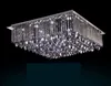 Plafondverlichting Mode Hanger Crystal Square LED Mordern Creatieve Kroonluchters Verlichting Dimbare Indoor Lamp