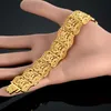 Gouden Kleur Damesblad Armband Sieraden Polsband 19mm 20cm Chunky Grote Ketting Armbanden Armbanden voor Mannen Vaders Dag Geschenken