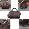 Äkta läder portfölj män väska Business handväska Man 15.6 "Laptop Messenger Shoulder Bags Tote Portfolio