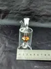 Inner peach heart water bottle Wholesale Glass bongs Oil Burner Glass Water Pipes Oil Rigs Smoking Rigs