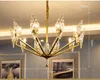 2020 new villa glass lamps light luxury crystal chandeliers living room bedroom modern minimalist atmosphere chandelier lighting Pendant Lam