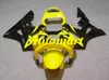 Injection mold Fairing kit for HONDA CBR900RR 929 00 01 CBR 900RR 2000 2001 ABS Yellow black Fairings set+gifts HD08