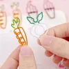 Creative Kawaii Wortelvormige Metalen Paper Clip Bookmark Briefpapier School Office Supply