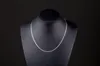 2mm mode lyxiga kvinnors smycken 18k guldpläterad halsbandskedja 925 silverpläterade kedjor halsband gåva grossisttillbehör epacket