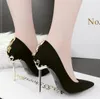 Kutu Kadınlar Süet Payetli Yüksek Topuklu Stiletto10cm Slip-On Sığ Ağız Parti Gelinlik Ayakkabı Tasarımcı Bayan Tek Ayakkabı