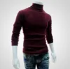 Fashion-Hot Sale Mens Turtle Neck Sweaters Basic Solid Slim Fit Tops Knitted Long Sleeve Pullovers for Autumn and Winter