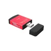 4 In 1 USB 2.0 Lighter Shape Card Reader Aluminum Alloy High Speed Memory Card Reader Portable Support M2, MS/MS PRO