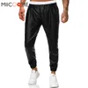 Brand Motorcycle PU Pants Pantalon Sweat Pantalon Fashion Black Faux Leather Joggers Harem Men Parkour Hop Hop Trainingsbroek Mannen5829287