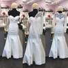 Ucuz Beyaz Fildişi Dantel Gelin Ceketler Boleros Uzun Kollu Düğün Gelin Sarar SHRUKS PATLARI