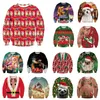 Alisister Ugly Christmas Sweater Santa Claus Print Loose Hoodie Herren Damen Pullover Weihnachten Neuheit Herbst Winter Top Kleidung V191028