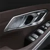 Car Styling Wewnętrzne Drzwi Drzwi Dekoracji Osłona Ramki Przydatek Dla BMW 3 Series G20 G28 2020 LHD Wnętrze Naklejki ABS