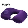 Inflável travesseiro de viagem, Air Neck Pillow Lightweight ficar legal Tecido Suporte Auto Pump Up Neck em curso do avião