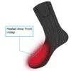 1Pair Electric Heated Sock with Rechargeable Battery for Snowboarding Foot Warmer Electric Warming Cotton Sock for Winter Skiing