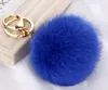 Реальный Кролик Fur Ball брелок Soft Fur Ball Прекрасные Золото металл брелка шарик Pom Poms Плюшевого брелок автомобиль брелоки сумка аксессуары