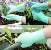 Luvas de jardinagem de protecção PU 1 par macio antiderrapante respirável Luva verde para regar Housekeeping