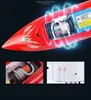 HS806 2.4G RC Racing Boat Modelo de juguete, alta velocidad 35 KM/H, luz nocturna, protección anticolisión, alta resistencia al viento, regalo de cumpleaños para niños de Navidad