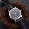 Specials Nieuwe Aandrijving 424.13.40.20.02.003 Staalkoffer Blauw Dial Automatic Mens Horloge Zwart Lederen Sapphire Glass Horloges TimeZonewatch E28B2