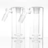 Glazen asvanger voor waterpijpwaterpijpen 45 graden douchekop percolator één binnen 14 mm of 18 mm gezamenlijke dikke, heldere asvanger