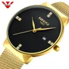 Nibosi Gold Watch Mężczyźni Moda Sport Kwarcowy Diament Prosty Zegar Top Marka Luksusowe Wodoodporne Zegarki męskie Reloj Relogio Masculino Ly191216