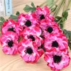 15 stks / partij Artificial Single Head Anemone / Flower Home Woonkamer Decoratie Fake Flower Wedding Party Scene Layout Photo Props