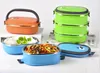 Creative insulated lunch box stainless steel Stainless steel insulated square lunch box gift preservation bowl double student lunch box