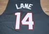 Ohio State Buckeyes College # 14 Joey Lane Koszykówka Jersey Męskie Zszyte Numer niestandardowy Nazwa Szare Koszulki
