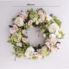 Wreaths Artificial Fake Flowers Penoy Wreath Door Hanging Wall Garland Silk Flowers Floral for Christmas Home Wedding Party Decoration