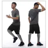 Camisa homme correndo dos homens de secagem rápida tshirts correndo fino ajuste topos t esporte masculino 039s fitness gym t camisas muscular 20199642093