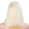 Aisi Queens synthetische Perücken mit Pony, gerade, blond, kurze, natürliche Bob-Perücke für schwarze, weiße Frauen, Hochtemperaturfaser2100199