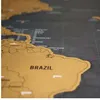 التماثيل Deluxe Erase Black World Map خدش سفر مخصصة لغرفة المنزل ملصقات جدار الديكور المنزل